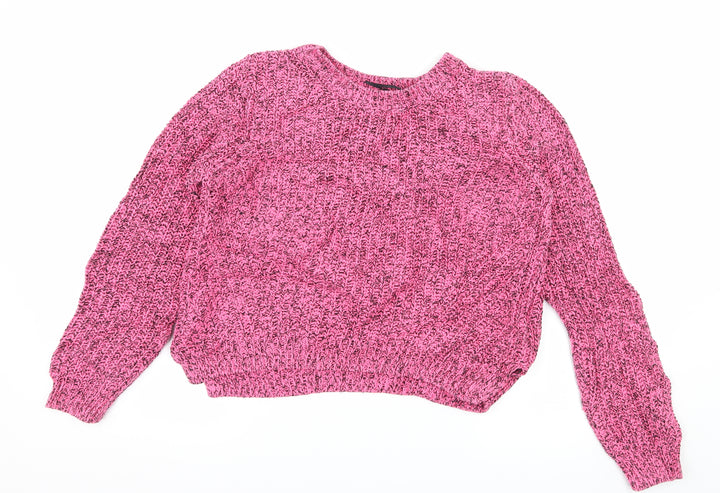 H&M Womens Pink Knit Pullover Jumper Size S