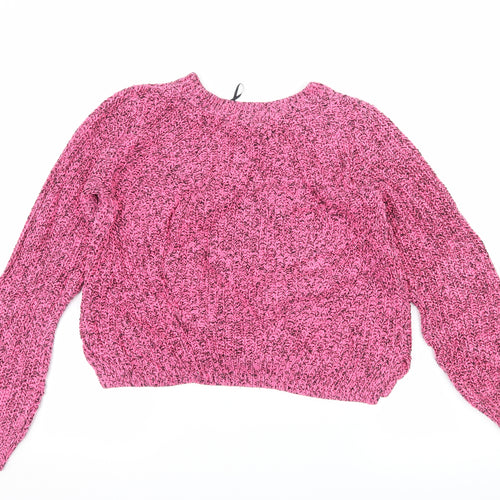 H&M Womens Pink  Knit Pullover Jumper Size S