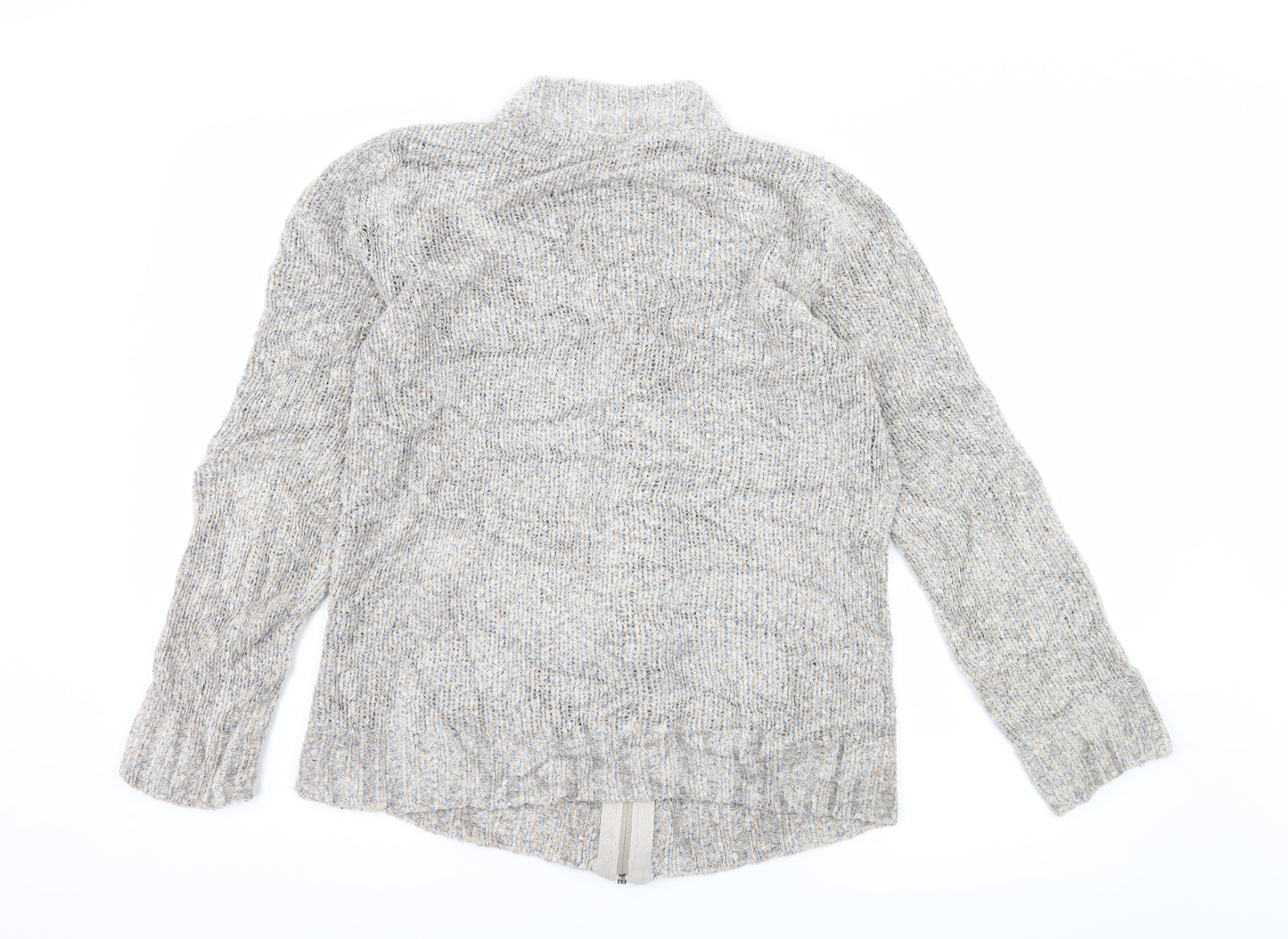 Bonmarché Womens Grey  Knit Full Zip Jumper Size S