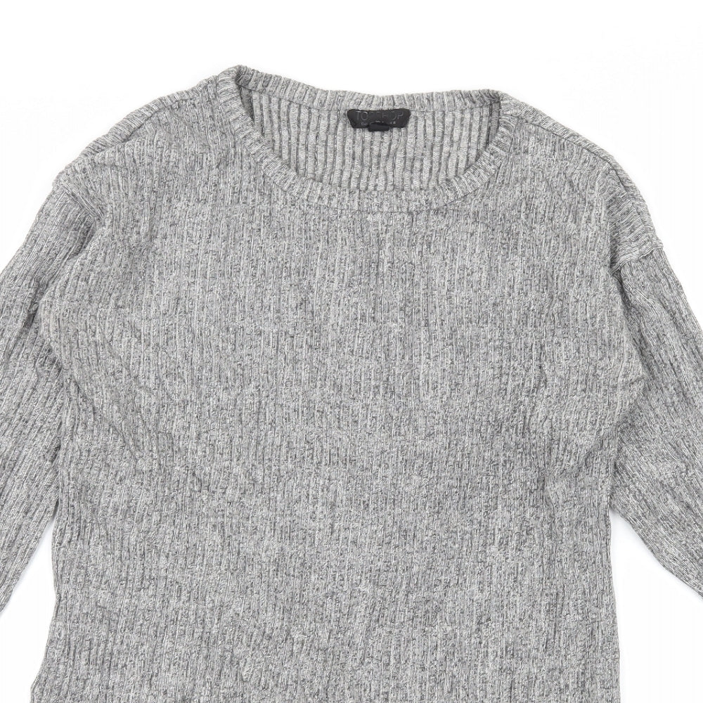 Topshp Womens Grey  Jersey Basic T-Shirt Size 8