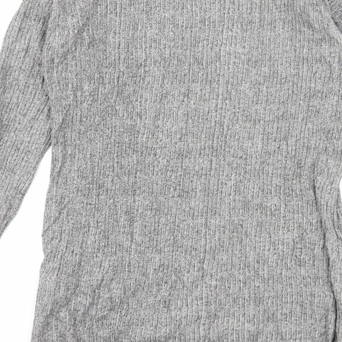 Topshp Womens Grey  Jersey Basic T-Shirt Size 8