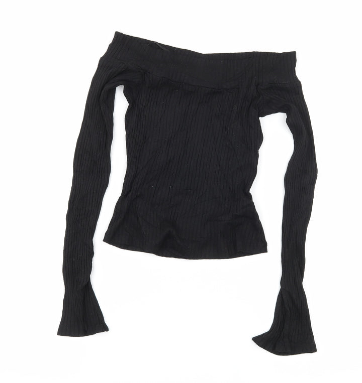 FOREVER 21 Womens Black Jersey Basic T-Shirt Size S