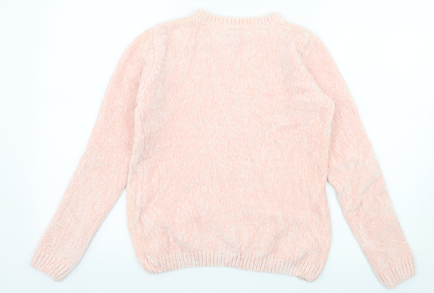 Priamrk Girls Pink  Knit Pullover Jumper Size 11-12 Years  - Unicorn