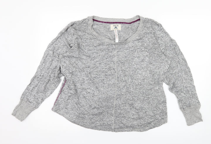 Night Owl Womens Grey  Knit Pullover Jumper Size L