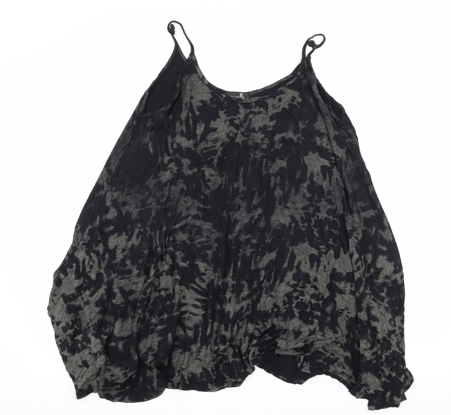 Nouvelle Womens Black  Jersey Camisole Tank Size 16  - Tie Dye