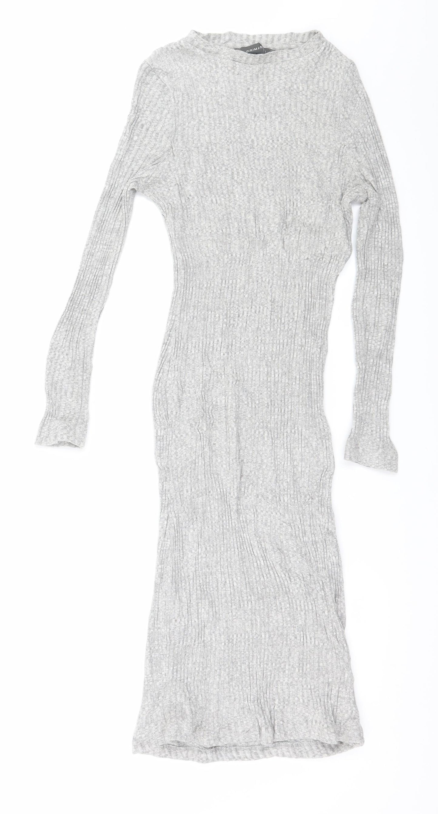 Primark Womens Grey  Jersey Bodycon  Size 8