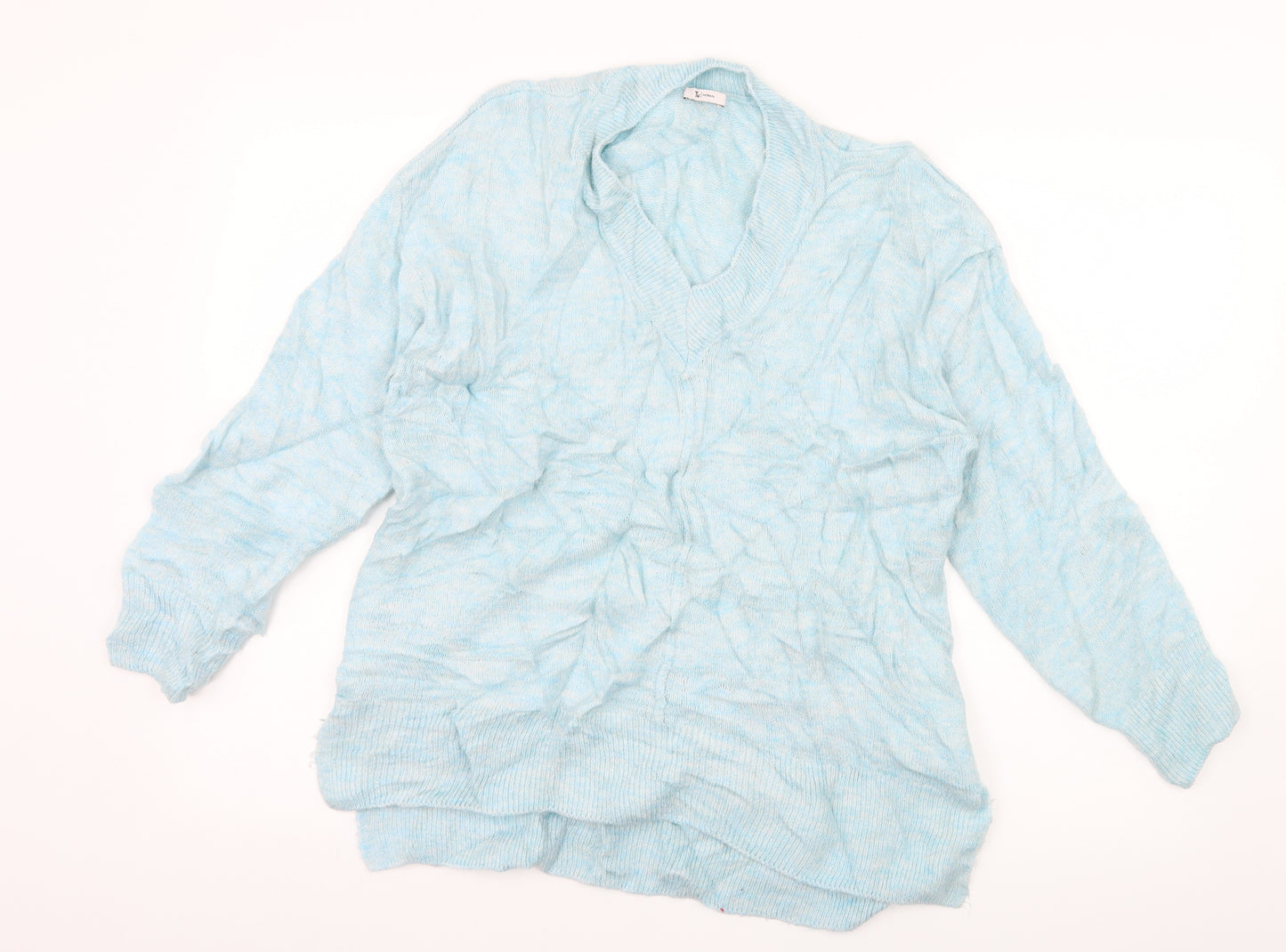 TU Womens Blue  Knit Pullover Jumper Size 12