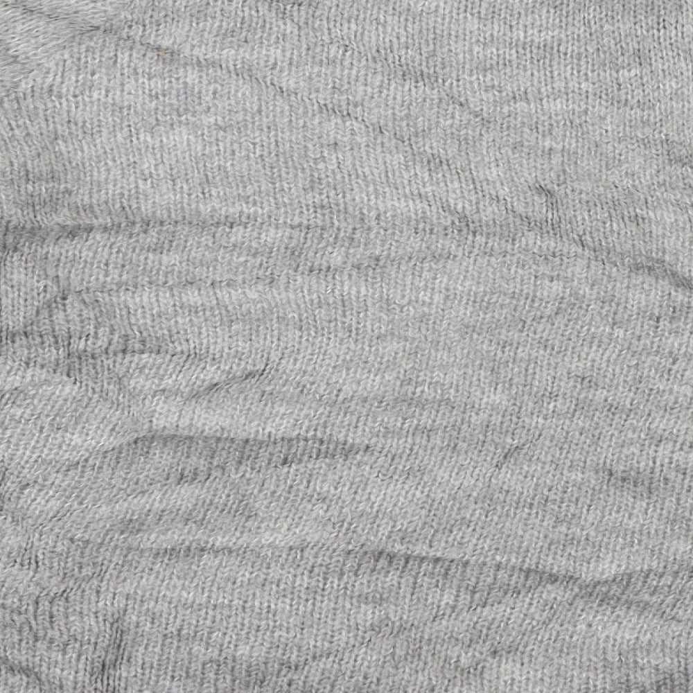 New Look Womens Grey Geometric Knit Pullover Jumper Size 10  - owl