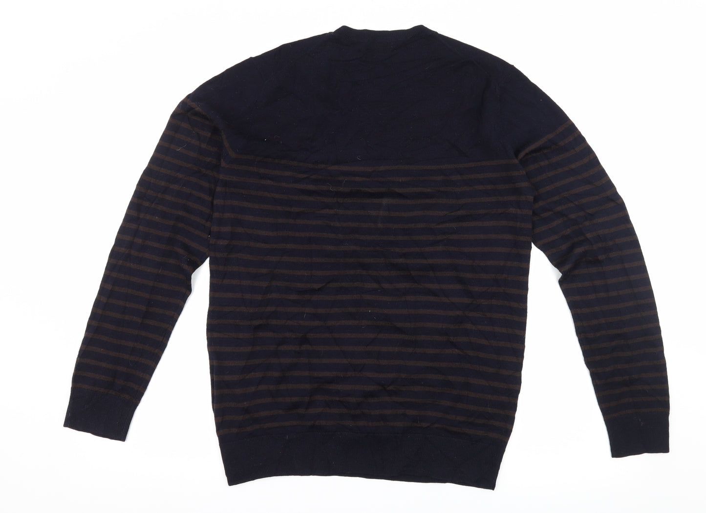 Uniqlo Womens Blue Striped Knit Pullover Jumper Size M