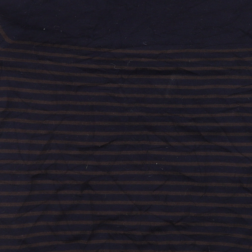 Uniqlo Womens Blue Striped Knit Pullover Jumper Size M