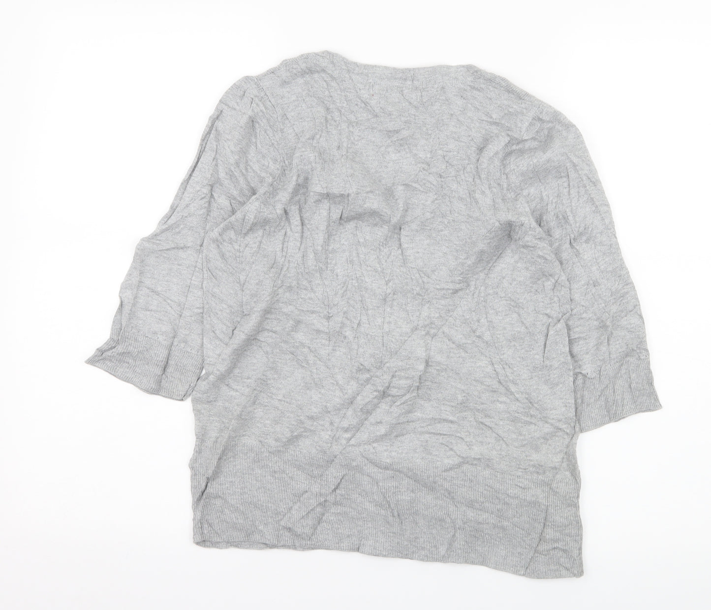 Monsoon Womens Grey  Knit Cardigan Jumper Size 14