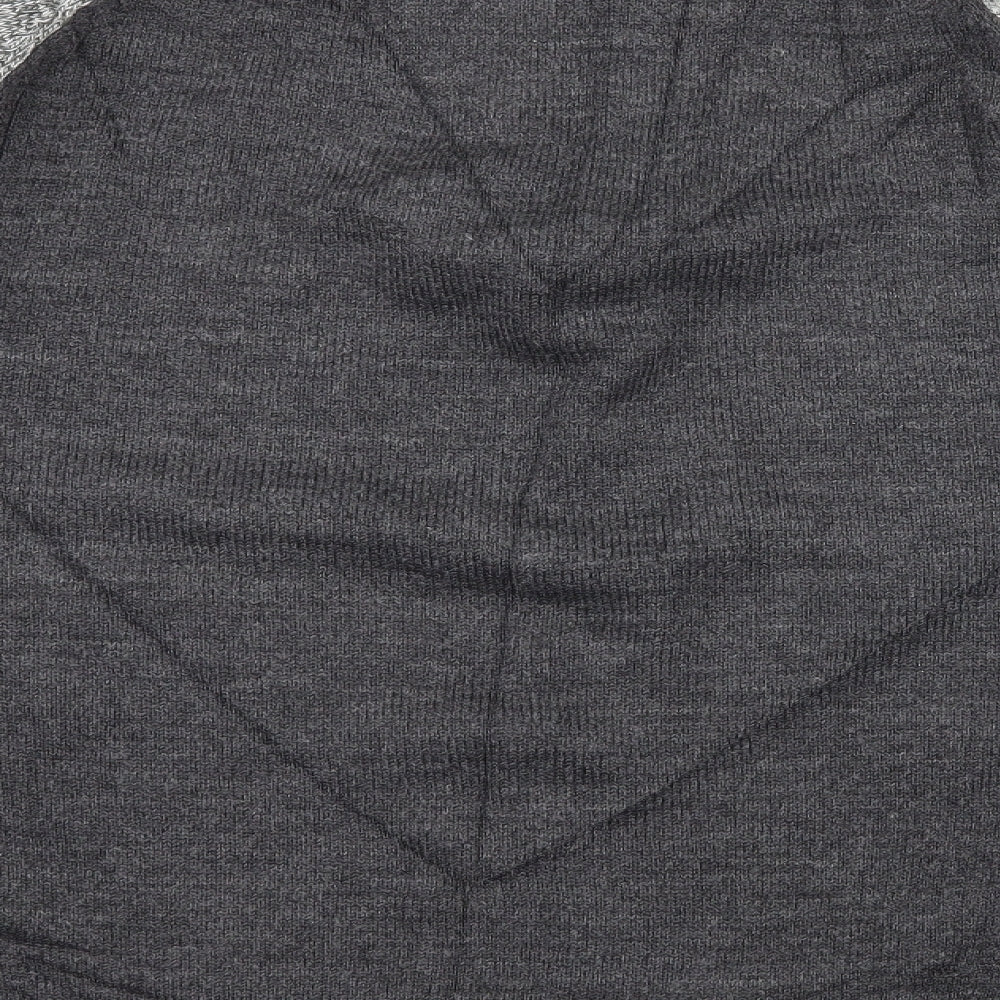 Kingston Mens Grey Striped Knit Pullover Jumper Size 2XL