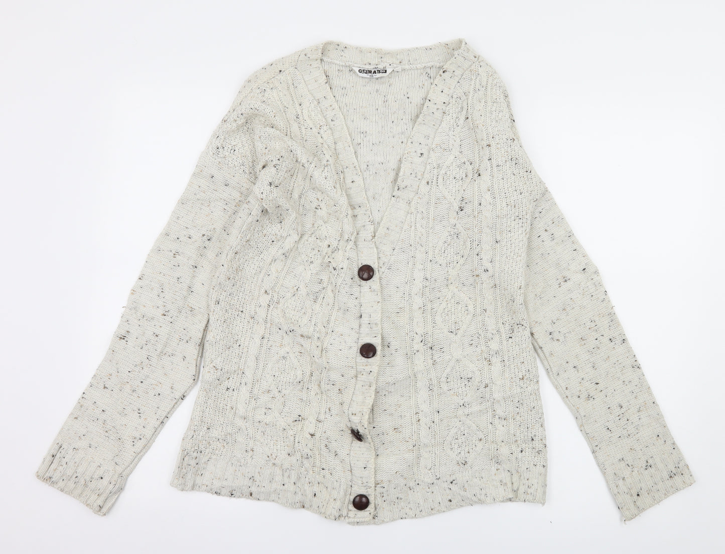 New Look Girls Ivory  Knit Cardigan Jumper Size 14-15 Years