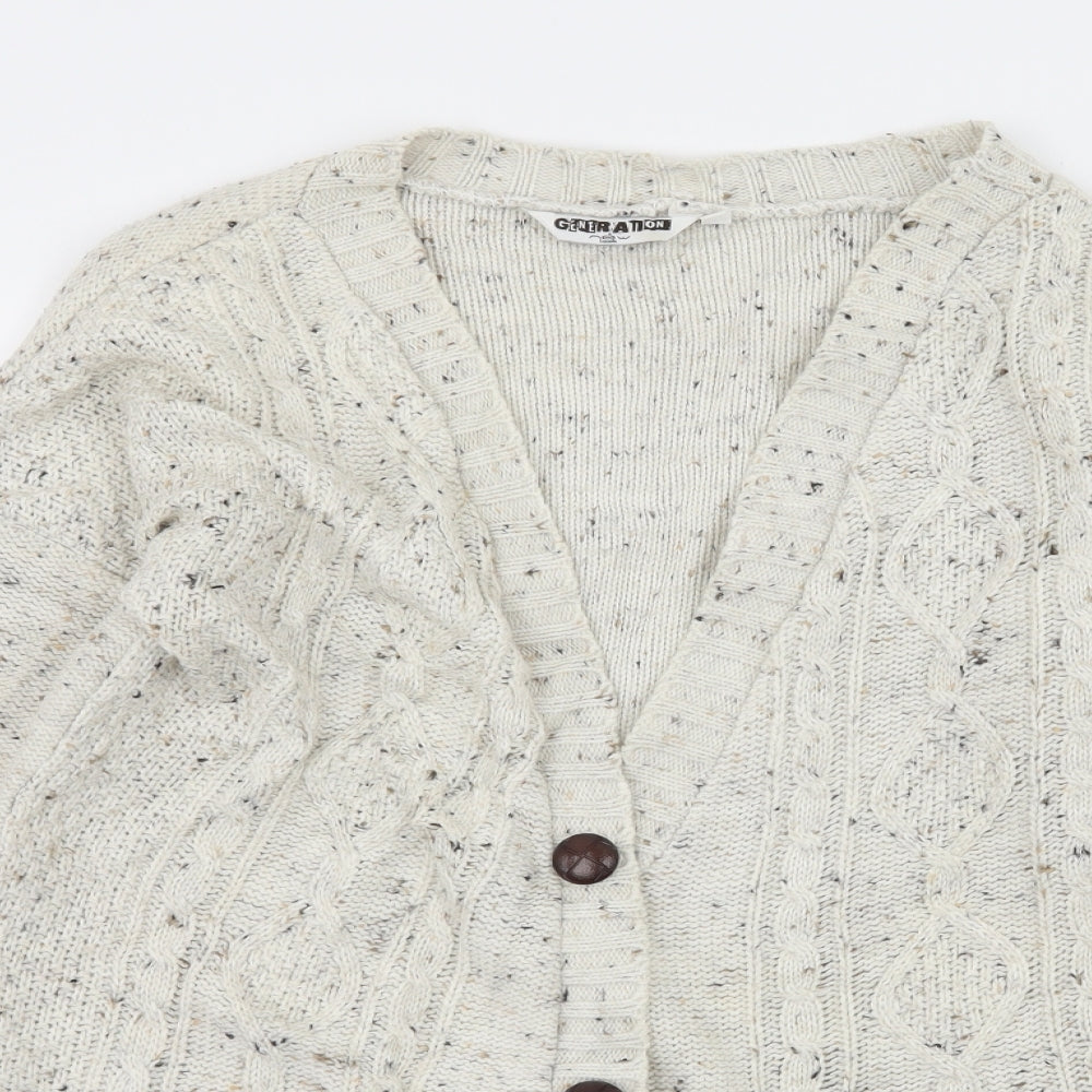 New Look Girls Ivory  Knit Cardigan Jumper Size 14-15 Years