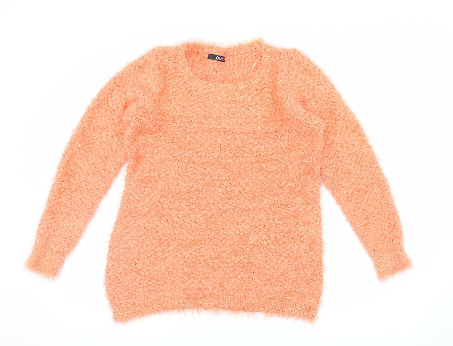 Quiz Womens Orange  Knit Pullover Jumper Size S