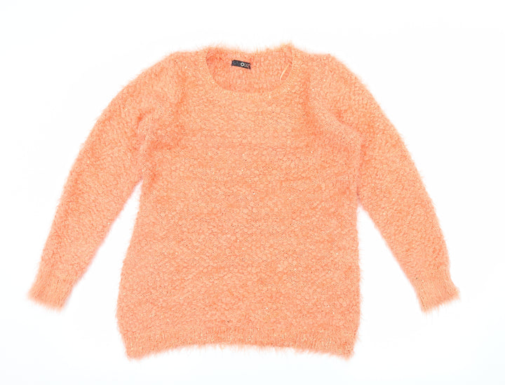 Quiz Womens Orange  Knit Pullover Jumper Size S
