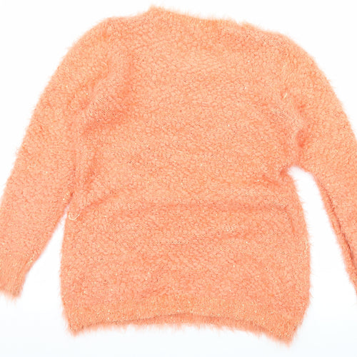 Quiz Womens Orange  Knit Pullover Jumper Size S