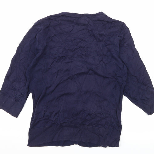 Monsoon Womens Blue  Knit Cardigan Jumper Size 14