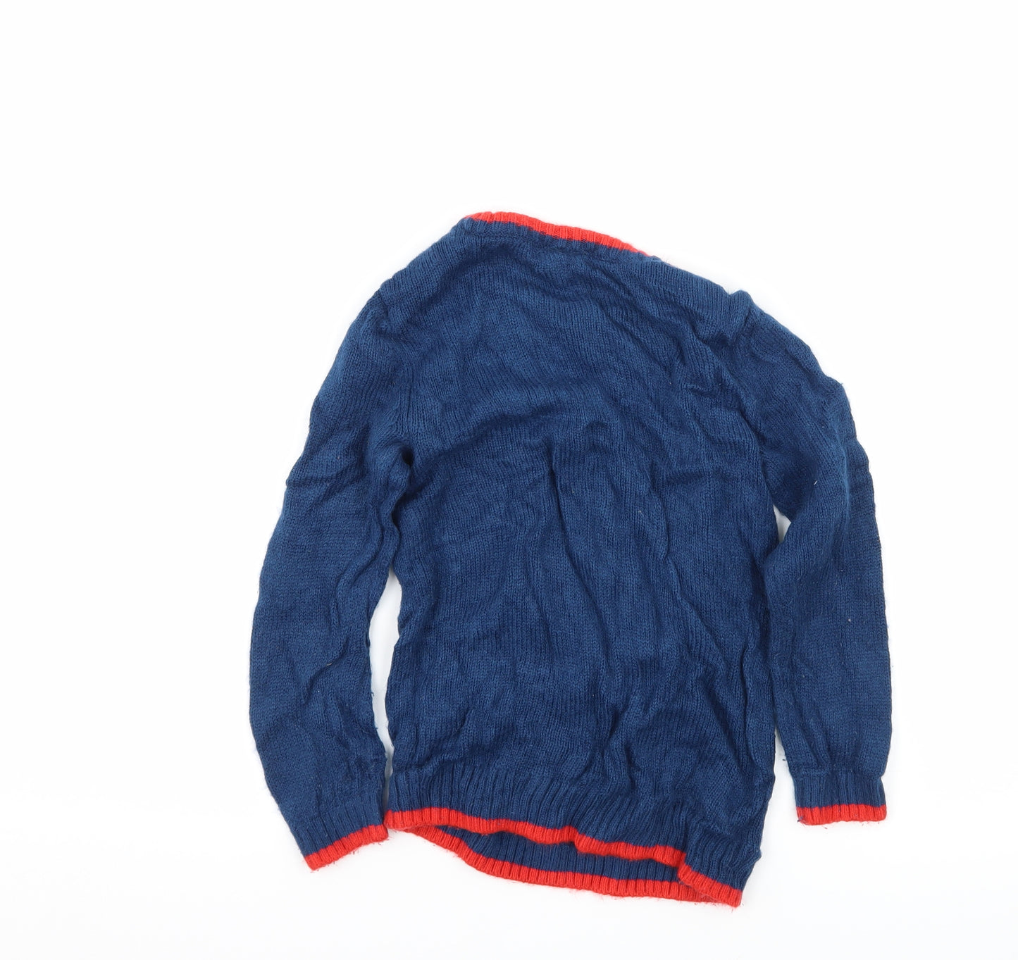 TU Boys Blue  Knit Pullover Jumper Size 5-6 Years  - Christmas Fox