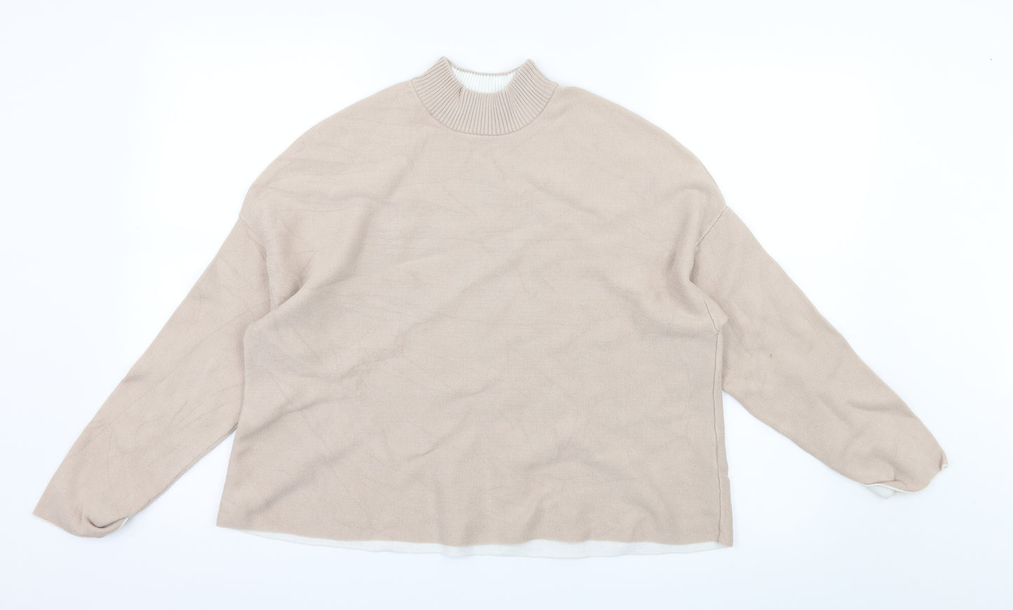 New Look Womens Beige  Knit Pullover Jumper Size 10