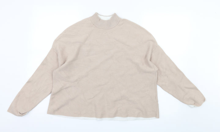 New Look Womens Beige  Knit Pullover Jumper Size 10