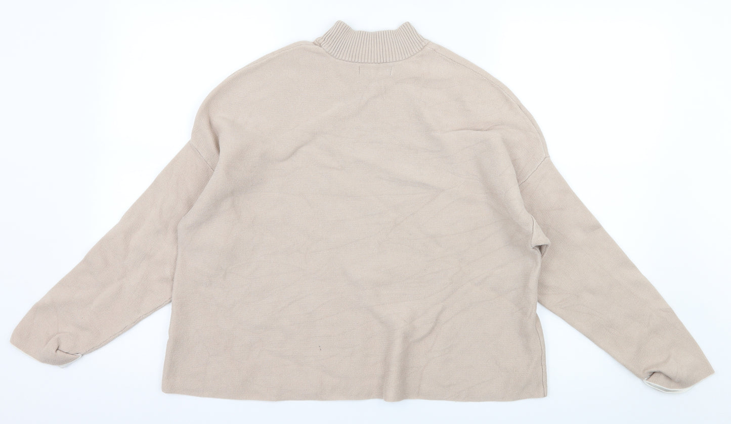 New Look Womens Beige  Knit Pullover Jumper Size 10