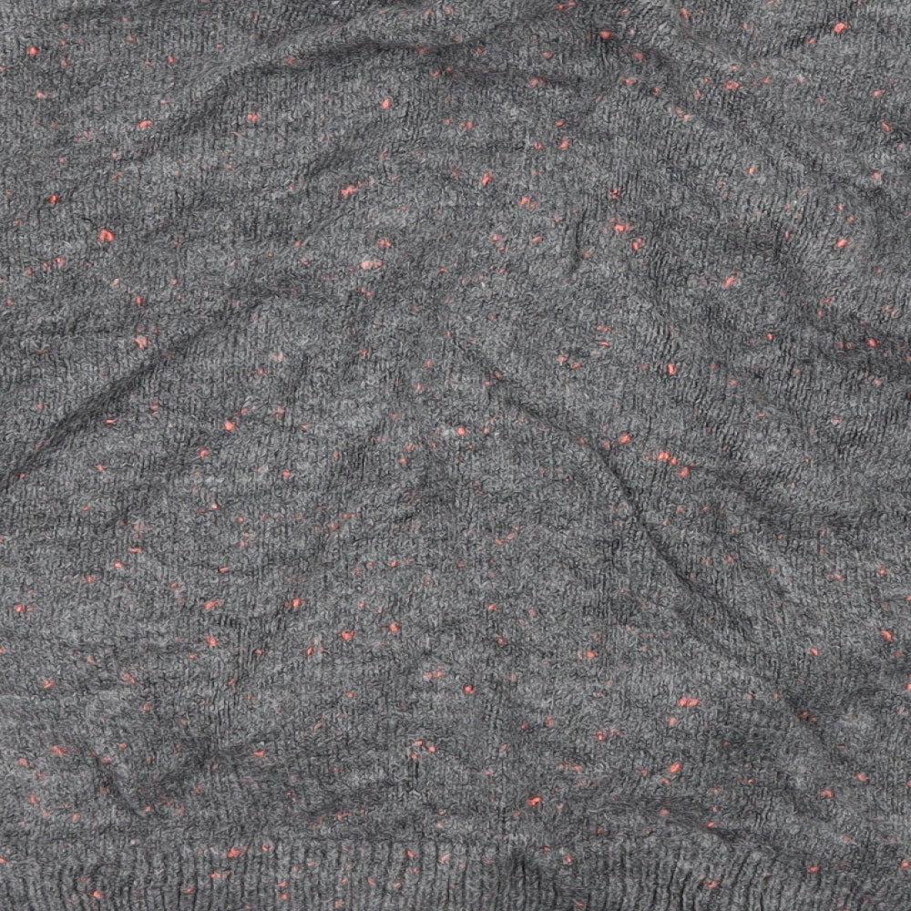 NEXT Womens Grey Geometric Knit Pullover Jumper Size 12  - Star
