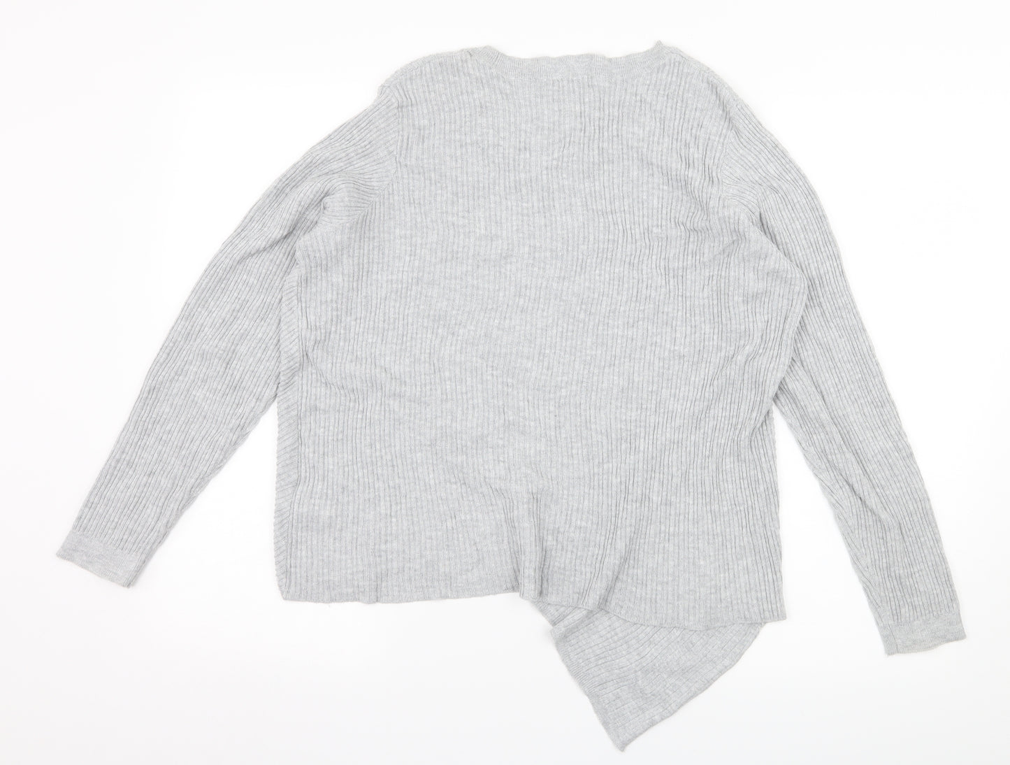 TU Womens Grey  Knit Pullover Jumper Size 18  - Asymmetric Hem