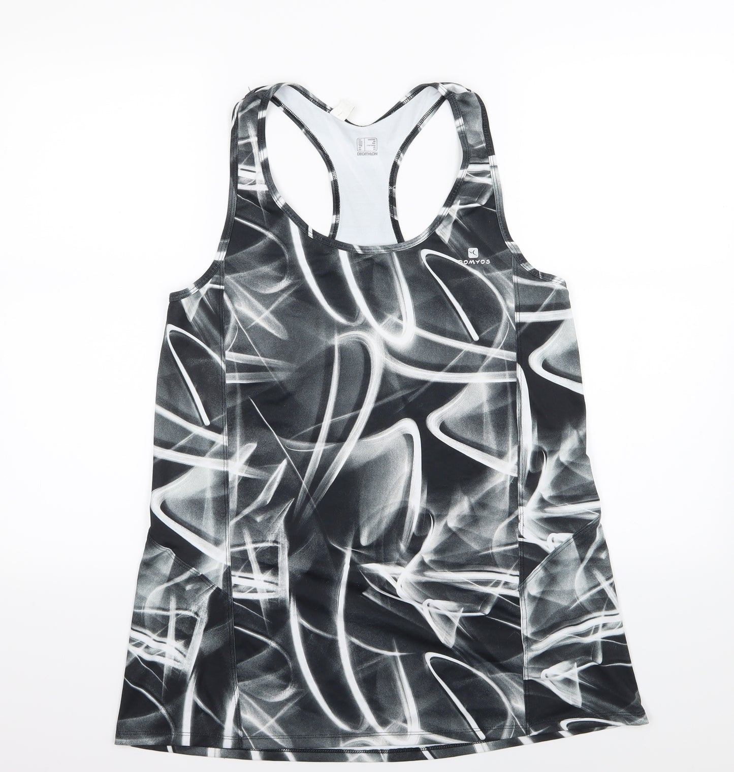 DOMYOS Womens Grey Geometric  Basic Tank Size M