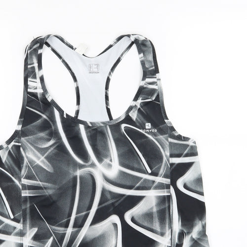 DOMYOS Womens Grey Geometric  Basic Tank Size M