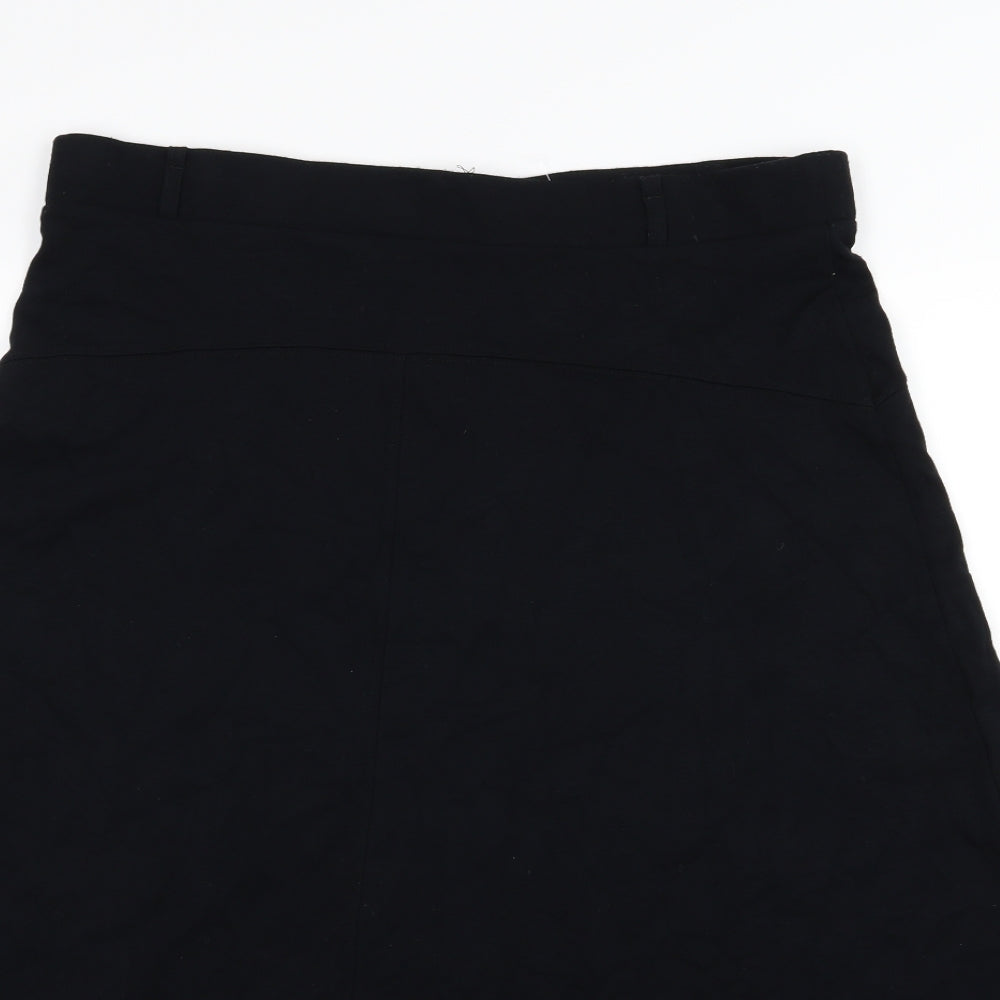 Marks and Spencer Womens Black  Jersey A-Line Skirt Size 18