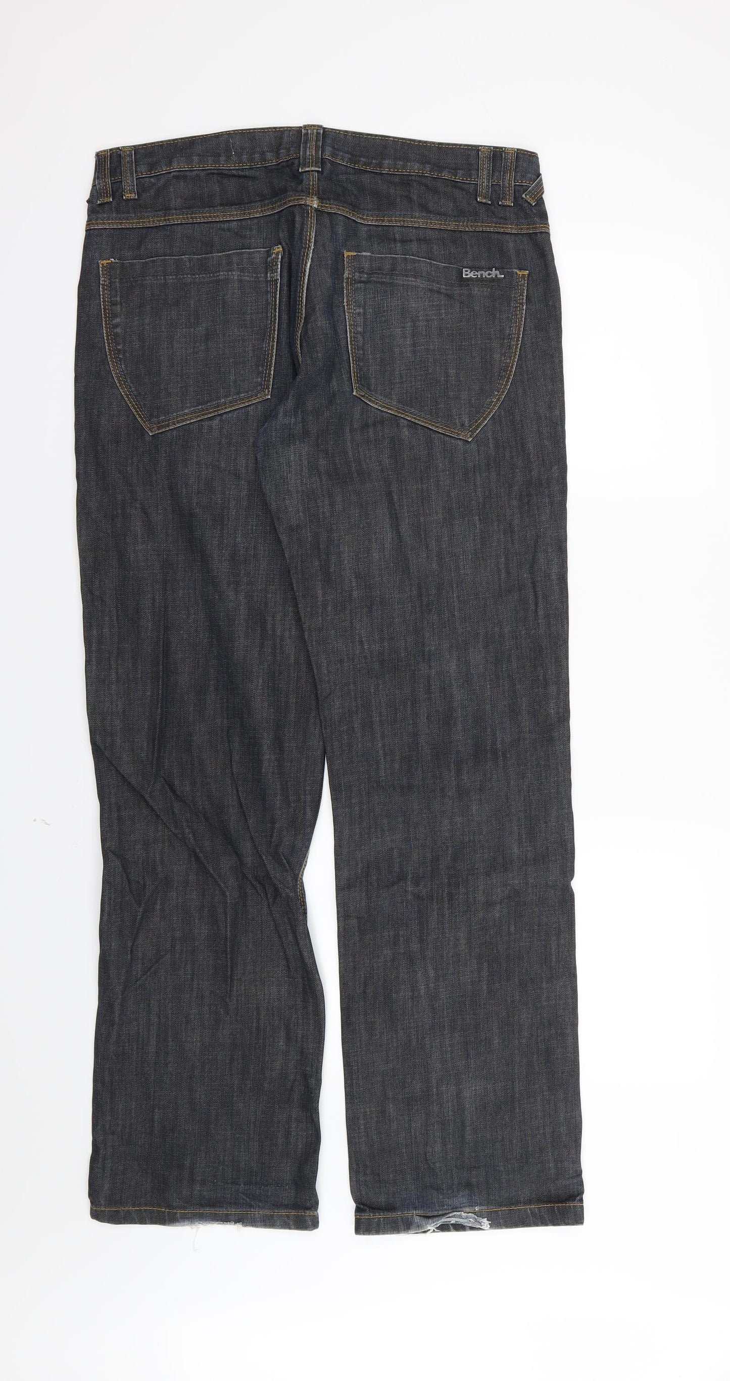 Bench Mens Blue  Denim Straight Jeans Size 34 L32 in