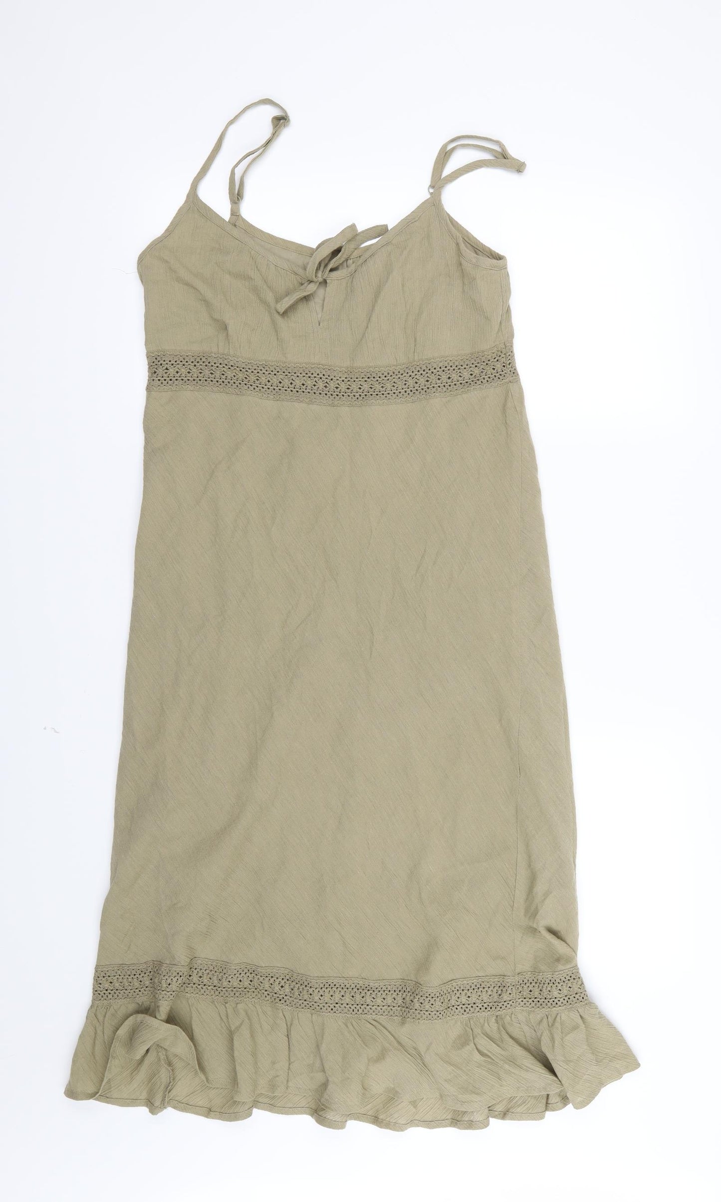 Marks and Spencer Womens Green  Woven A-Line  Size 10