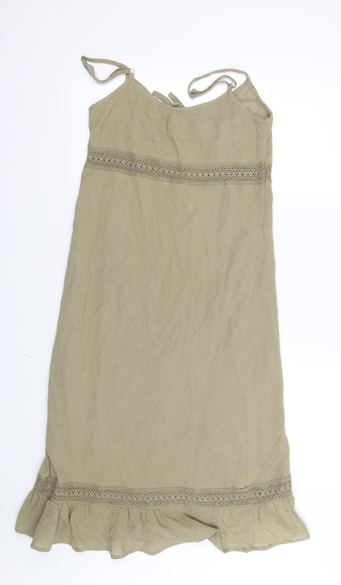 Marks and Spencer Womens Green  Woven A-Line  Size 10