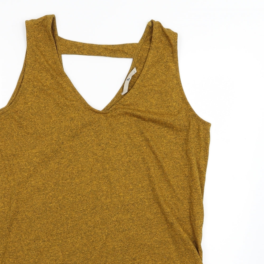 TU Womens Yellow  Jersey Basic Tank Size 18