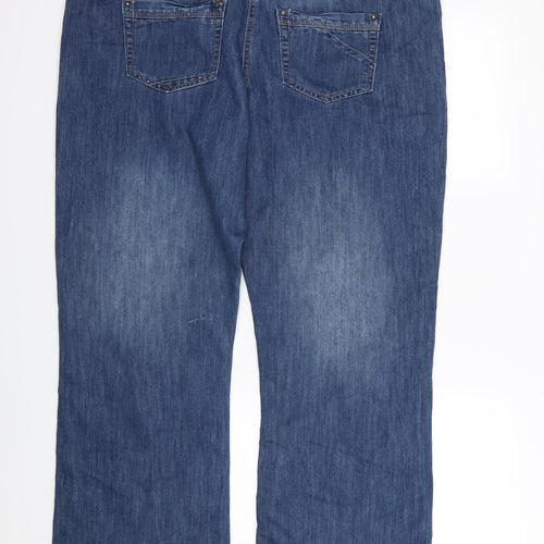 George Womens Blue  Denim Straight Jeans Size 20 L31 in - Slouch