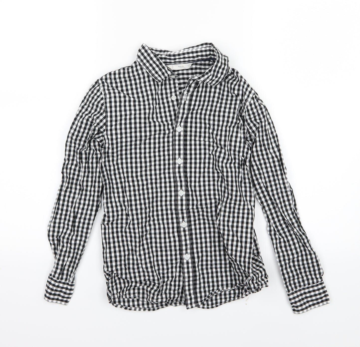 Mango Boys Gold Check Woven Basic Button-Up Size 10 Years