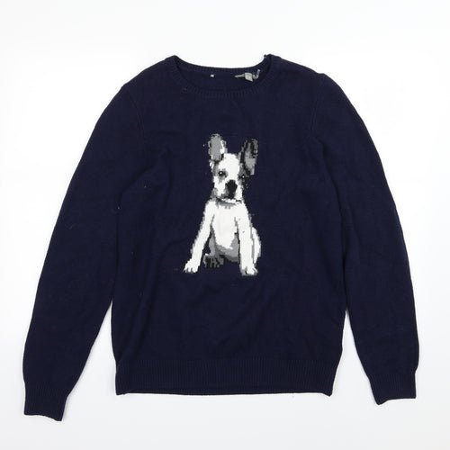 Mountain Warehouse Womens Blue  Knit Pullover Jumper Size 14  - Dog