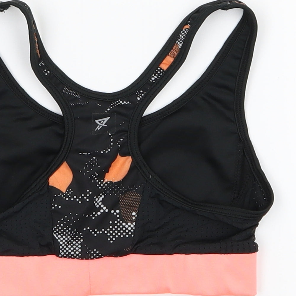 Primark Womens Black Floral  Cropped Tank Size 6