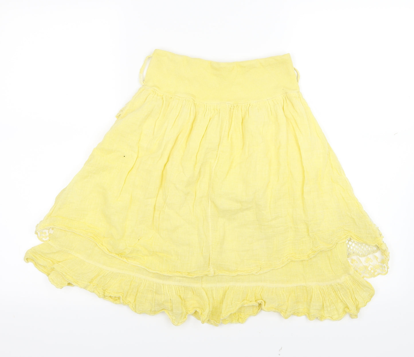 Preworn Womens Yellow   A-Line Skirt Size M