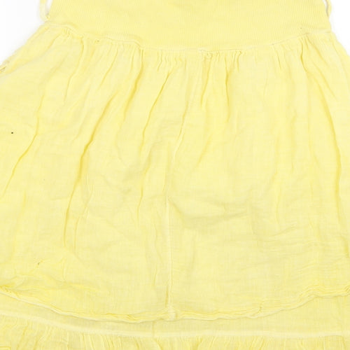 Preworn Womens Yellow   A-Line Skirt Size M