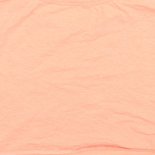 Candy Couture Girls Orange  Jersey Cropped T-Shirt Size 11 Years  - Beach