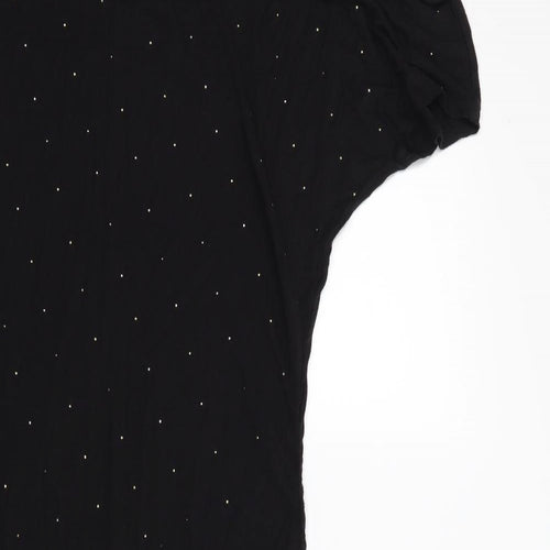 Prey of London Womens Black  Jersey T-Shirt Dress  Size S  - Aysemmetrical sleeves