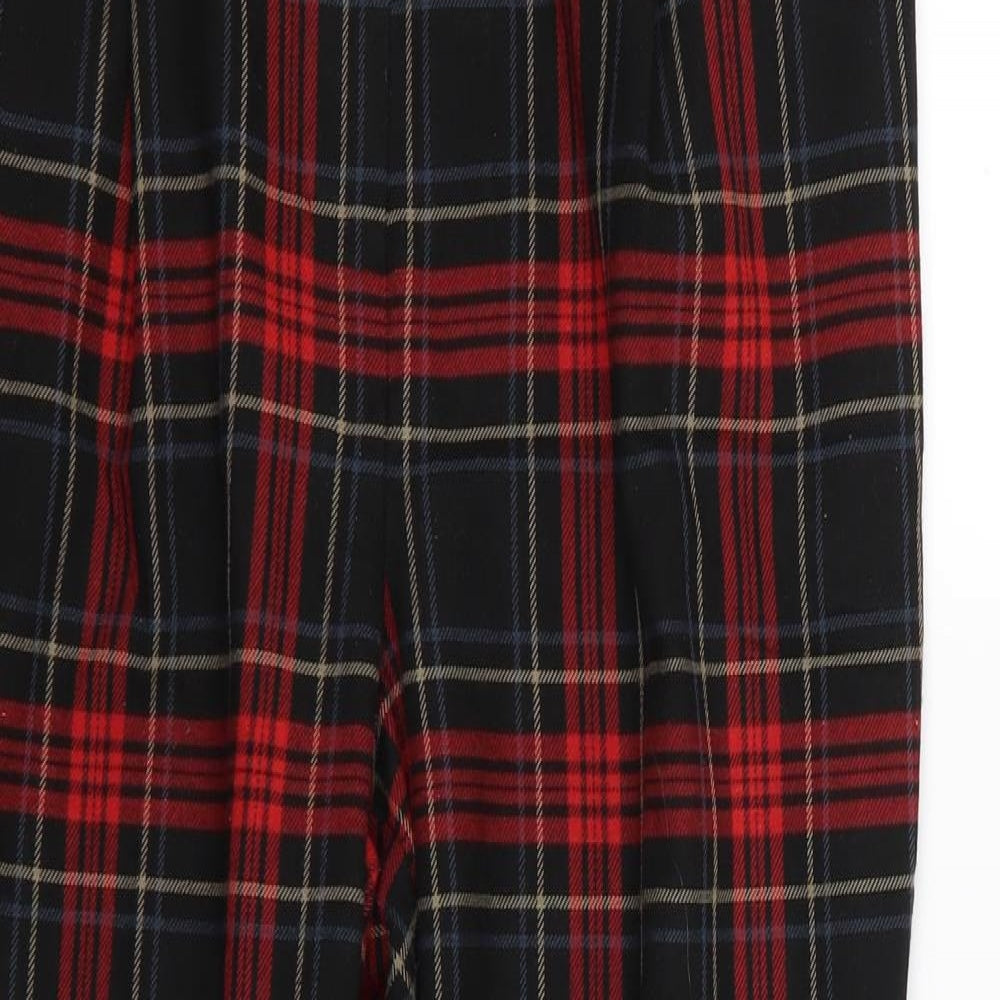New Look Womens Red Striped Rayon Trousers  Size 12 L26 in
