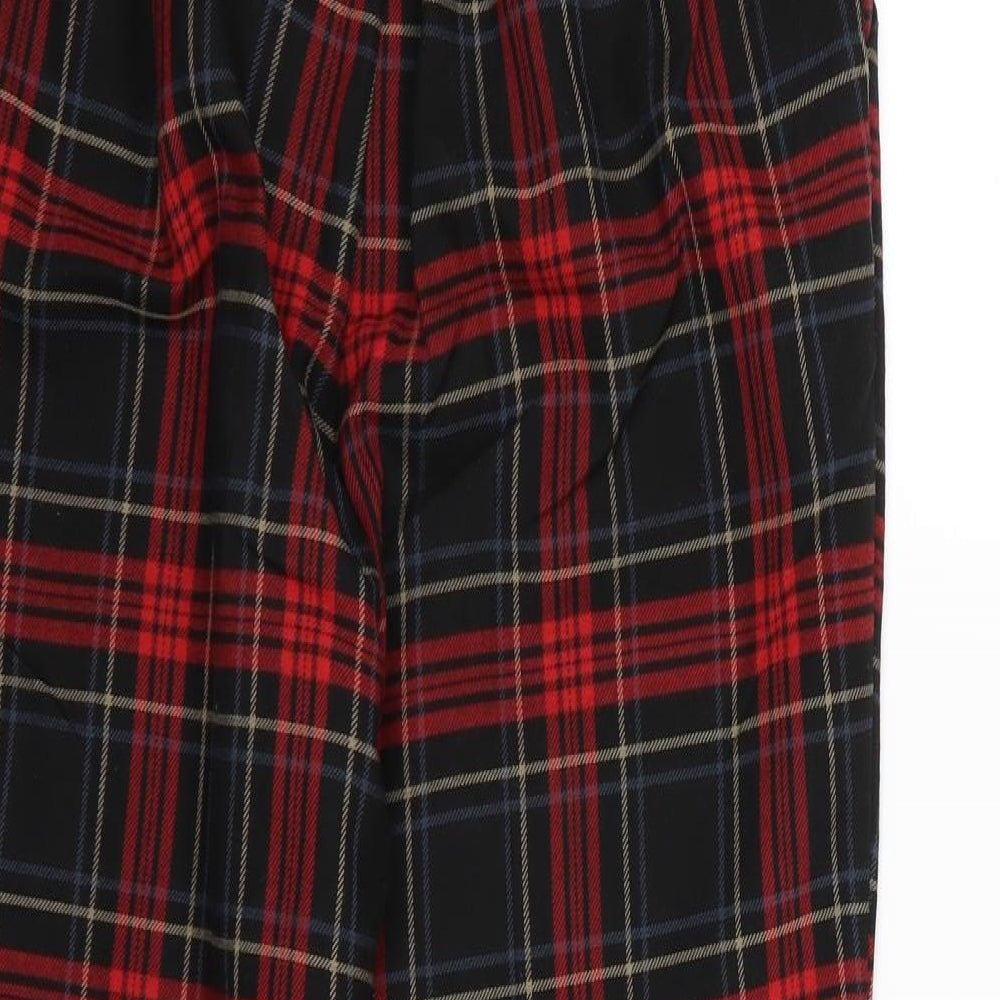 New Look Womens Red Striped Rayon Trousers  Size 12 L26 in