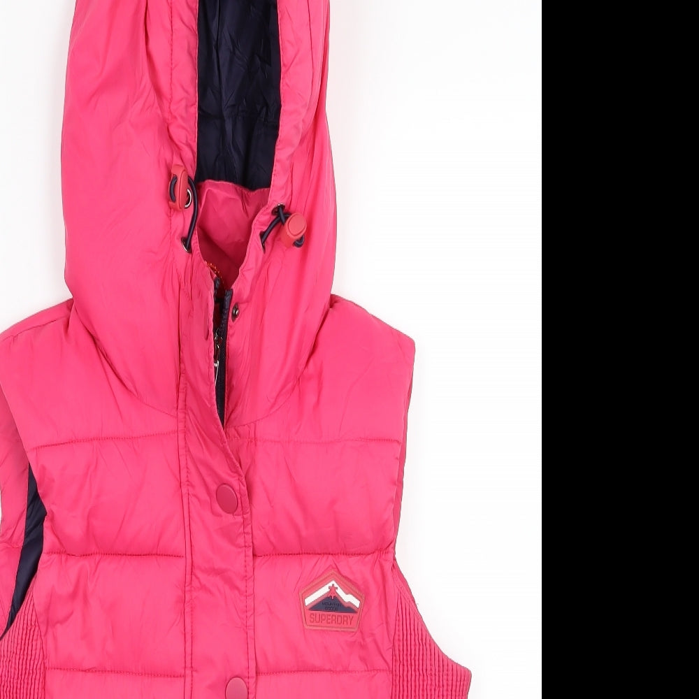 Superdry Womens Pink   Gilet Jacket Size M
