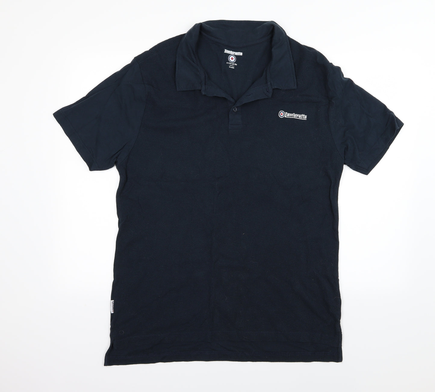Lambretta Mens Blue  Jersey  Polo Size 4XL