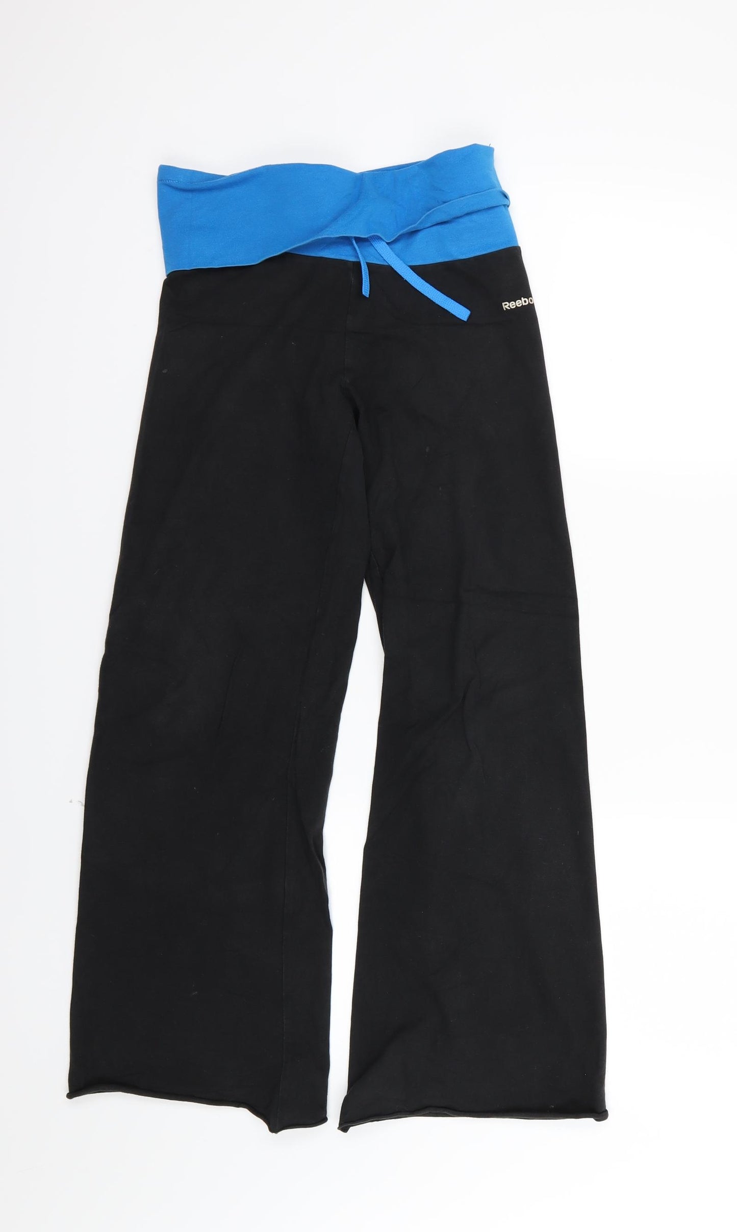 Reebok Womens Black  Jersey Track Pants Trousers Size S L27 in
