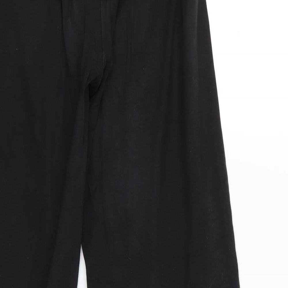 Reebok Womens Black  Jersey Track Pants Trousers Size S L27 in