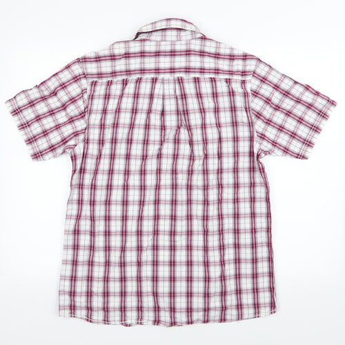 George Mens Red Striped Woven  Button-Up Size M